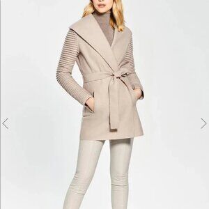 Sentaler Ribbed Sleeve Camel Tan Coat